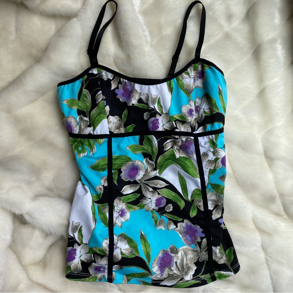 COPY - Cache size s orchid floral stretchy camisole